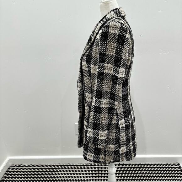 NWOT Zara Long Textured Check Blazer. Blogger fave. - Picture 9 of 14